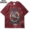 Hip Hop t Shirt Men Streetwear Print Wild Horse Tshirt Harajuku Summer Tops Tees Short Sleeve Cotton Loose Tie Dye Lj3405194