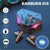 X15 TWS Kablosuz Kulaklıklar Bluetooth Kulaklıklar Kontrol Spor Kulağı Su Geçirmez Mikrofonlar Tüm Akıllı Telefon İçin Müzik Kulaklıkları