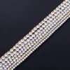Großhandelspreis Silber mit 5A Qualität CZ Diamant 3mm-5mm breite Tennis Halskette/Armband Kette