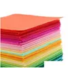 Fabric Arrival 40Pcs 15X15Cm Non Woven Felt 1Mm Thickness Polyester Cloth Felts Diy Bundle For Sewing Dolls Crafts1 Drop Delivery Dhu5M