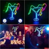 Led Neon Sign Light Woman Wine Glass Bar Home Bedroom Wedding Aesthetic Room Birthday Clue Decorate Usb R230613 Drop Delivery Lights Dhilb
