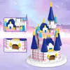 Magnetic Blocks Micro particle building block ldren's large pink fantasy castle princess girl puzzle toyvaiduryb