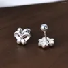 Brincos de parafuso prisioneiro 925 prata esterlina inseto borboleta para mulheres 2024 tendência coreano moda brinco piercing jóias aretes de mujer