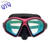 Akcesoria nurkowe qyq moda maska ​​nurkowa z galwanicznym kolorem żelaza łańcucha szklana soczewki przyjazna dla środowiska żelowa rura wentylacyjna YQ240119