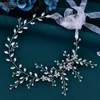 Silver Fancy Rhinestone pannbröllopshuvudstycken Sparkly Crystal Hair Accessories Bridal Hair Vine Pannband CL3226