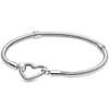 Nuovi ciondoli a forma di cuore perline braccialetto fai da te S placcatura argento gioielli regali di compleanno per donne
