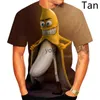 Herr t-shirts t-shirt för män banan tecknad grafik tryck mode kort rund nackhylsa fritid hip hop trending produkter streetwear topsyolq