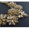 Bracelets 10 Colors Bridal Wedding Statement Jewelry Sets Rhinestone Crystal Necklace Champagne Color for Women Party Dress Accessories