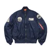 New high-quality padded vintage Air Force pilot epaulette jacket n overalls baseball jacket embroidered MA-1 jacket jacket