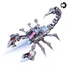 Craft Tools 3d metal scorpion model DIY mechanical insect assembly puzzle floatingcity steampunk building kits adults handmade Luminous toys YQ240119