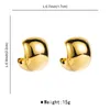 Stud Earrings Classic Luxury Smooth Metal C Shaped Simple Elegant Copper For Women Party Dinner Jewelry Accessories