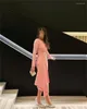 فساتين الحفلات Xijun Pink Short Seven Dress Simple Prom Proctal مناسبة رسمية طويلة الأكمام طويلة 2024 حورية البحر