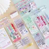 6Pcs/Lot Cartoon Gel Pen School Pens For Writing Aesthetic To Write Kawaii Stationery Ink Pencils Set