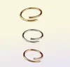 Designer-Ring, Liebesringe, Damenschmuck, Luxus, modischer Nagelring, Verlobungsring für Frauen, Paar, klassisch, Gold, Silber, Rose, 22012503R7155696