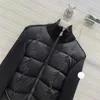 Womens Down Parkas M home brand women winter jacket women Embroidered badge knitted sleeves puffer jacket women Keep warm in winter doudoune femme wpmens womens puff