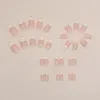 Faux ongles Ins Style Ballet court avec perles scintillantes pour jolies filles