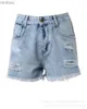 Shorts pour femme Fermeture éclair latérale R ourlet Denim Shorts femmes Shorts jean taille haute pantalon court Y2k poches e-girl plage coupe ajustée été nouveau 2023L240119