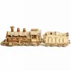 Outils d'artisanat 3D Train à vapeur Puzzles en bois modèles enfants blocs de construction briques de travail pour adultes bureau Montessori jouets cadeau YQ240119