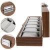 Watch Boxes Display Box Jewelry Storage Case Wood Grain Decorative Desktop Organizer Glass Gift