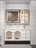 Bathroom Sink Faucets Paint Solid Wood Cabinet Mirror Combination Integrated Ceramic Washstand Washbasin