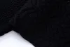 Suéteres femininos Polo preto curto para mulheres cortadas suéter recortado mulher 2024 manga comprida casual pulôver de inverno