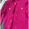 Tricots pour femmes Tees Designer Brand Mann's Pull tricoté Col rond Lettre tridimensionnelle Veste cardigan courte à manches longues Nouveaux produits polyvalents 53NU