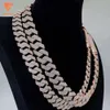 2024 Hip Hop sieraden Pass Diamond Tester Custom 15mm 18 mm 3 Rij 4 Rij S925 Silver VVS Moissanite Miami Cuban Link Chain