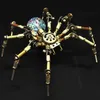Outils d'artisanat 3D Puzzle métal lumineux araignée modèle Kit Steampunk insectes mécaniques libellule mante bricolage assemblage jouet enfants cadeau d'anniversaire YQ240119