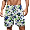 Mäns shorts Mens Swimming Trunks Fashion Graffiti Print Anti-Wrinkle Board Youth Tie-Dye Drawstring Hawaiian Beachwear