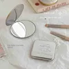 2PCS Mirrors 1Pcs Stainless Steel Makeup Mirror Portable Small Mirror Ins Handheld Double-sided Folding Mirror Beauty Tool New