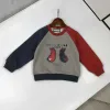 Luxury Tracksuits Baby Autumn Set Kids Suit Size 90-170 cm 2st Letter Rabbit Mönster Tryckt Panel Design Rund halströja och byxor CHG2401199-12