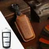 Leather Car Key Case Cover Fob Keyring Accessories for Volkswagen VW Passat Cc 2008 B6 B7 Keychain Holder Protective Shell Pouch