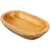 Set di stoviglie vassoio in legno Dispone di caramelle vassoio di legno per decorazioni per insalati.