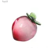 Arts and Crafts New Crystal Artificial Fruit Decoration Glass Crafts Small Pomegranate Peach Model Home Living Room Simple Window Ornaments Gift YQ240119