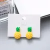 Orecchini in resina resistente al dolore con frutta carina per bambini Clip divertente per fiori femminili Accessori per orecchie in edizione coreana