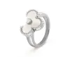 Klassisk klöverring diamantfjäril ringer designer ring av kvinna älskar ring guld silver krom hjärtring valentiner mödrar gåva