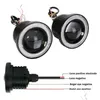 Odznaki samochodowe 1PC 3.5 Angel Eye LED FOG Light SUV Universal White Driving Head Lampa 12V Dostawa Automobile Motocykl zewnętrzny A Dhzdz