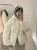 Women's Trench Coats Woman Parkas 2024 Autumn Zima luźna klakson klamra krótka puffer kurtki koreańskie mody zagęszcza znamiona kobieta