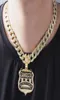 Hip Hop Iced Out Gangster Pingente 18quot Full CZ Zircon Cristal Iced Cuban Choker Chain Bling Colar 2010135570478