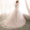 Sexy mulheres 2024 rendas novo dubai branco vestido longo sexy renda manga uma linha plissado varredura trem vestidos plus size casamento vestido de noiva vestido de novia es