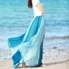 Jupes élégance sans effort longue respirent la sophistication été plage jupe élégante Maxi bleu mer