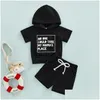 Ensembles de vêtements Born Baby Boy Vêtements Sweats à capuche Pantalons 2pcs Tenues Ensemble Shorts Tenue d'été Body Babys Drop Livraison Enfants Maternité Dhui1