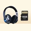 Headphones Earphones Wireless Headphone Fone Bluetooth Headset Gamer HIFI Stereo LED Glow Metal Folding Music fonos With Mic1652717