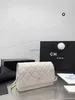 Bolso de diseñador Bolsos Bolso de diseñador de marca de lujo para mujer 2024 Nuevo Pequeño Bolso de cadena de celosía de diamante fragante Bolso de hombro CC Bolso cruzado qwertyui879