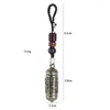 Keychains Ancient Good Luck Hanging Sutra Bottle Brass Tibetan Interior Accessories Buddhism Keyfob Car Key Chain Rings Bag Keychain