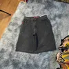 Męskie spodnie Y2K Shorts Mężczyźni Kobiety HARAJUKU HIP HOP Flame Graphic Print Vintage Buggy Denim Gym 2023 Nowy gotycki Baskallyolq