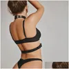 Soutien-gorge Ensembles Fetish Y Lingere Pu Cuir Harnais Lingerie Hommes Gay Bdsm Corps Jarretière Ceinture Érotique Rave Épée Ceintures Porno Gothique Topsbras Dro Dhcoy