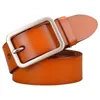 Cinturones Cinturón de cuero universal para mujer Hebilla de aguja Ringlet Plomero Grueso para hombre y