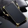 iPhone 15 14 Pro Max Designer Phone Case for Apple 13 12 11 Luxury Pu Leather Bristband Crossbody Trunkカードホルダー