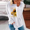 Dameshoodies Oversized sweatshirt voor dames Ronde hals Lichtgewicht Casual Lange mouw Leuke Pullover Fit